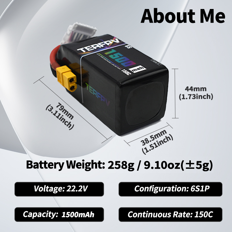 Аккумулятор LiPo TERFPV 6S 22. – обзор и цена Drone Battery 3S