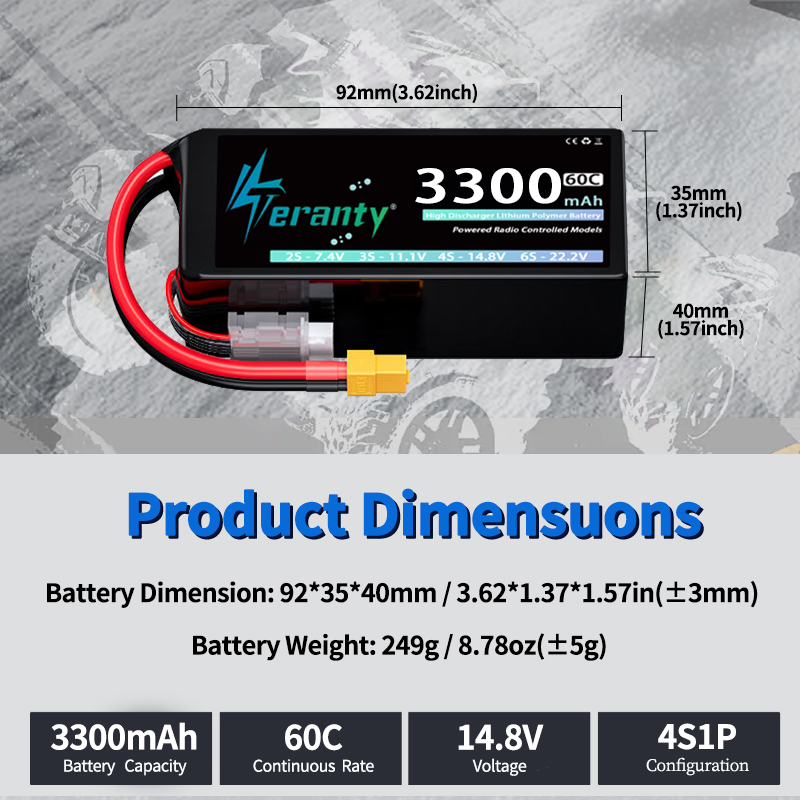 Аккумулятор TERANTY 4S 3300мАч – обзор и цена Drone Battery Lipo
