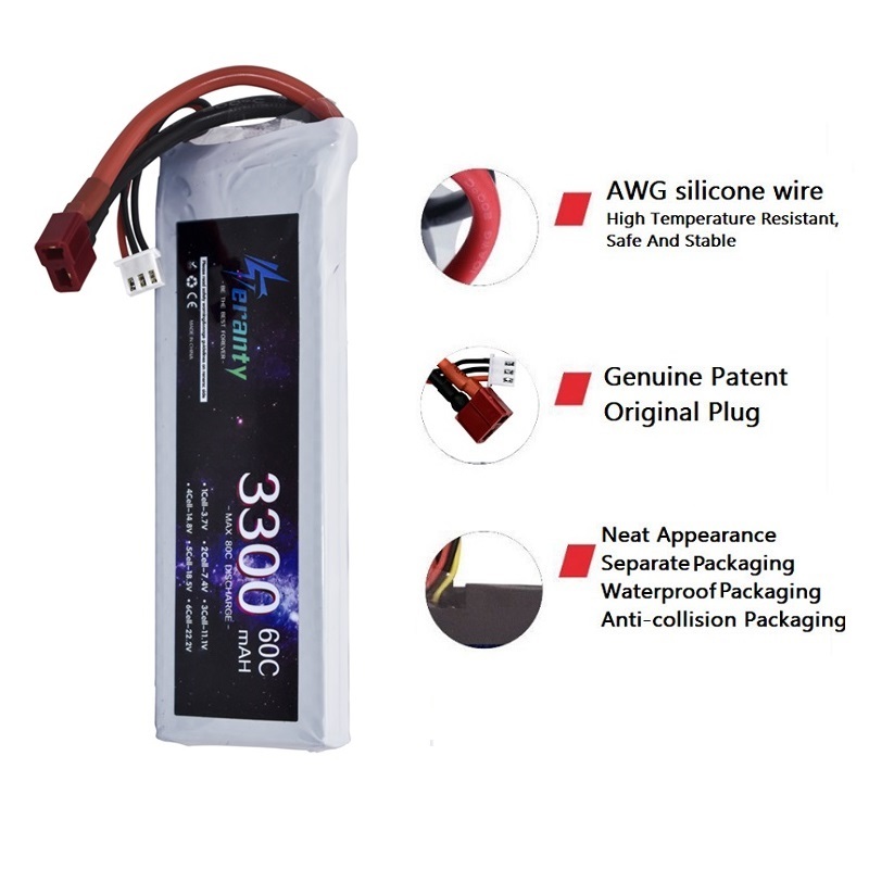 2S 7,4 В LiPo аккумулятор 3300 – обзор и цена Drone Battery 3S
